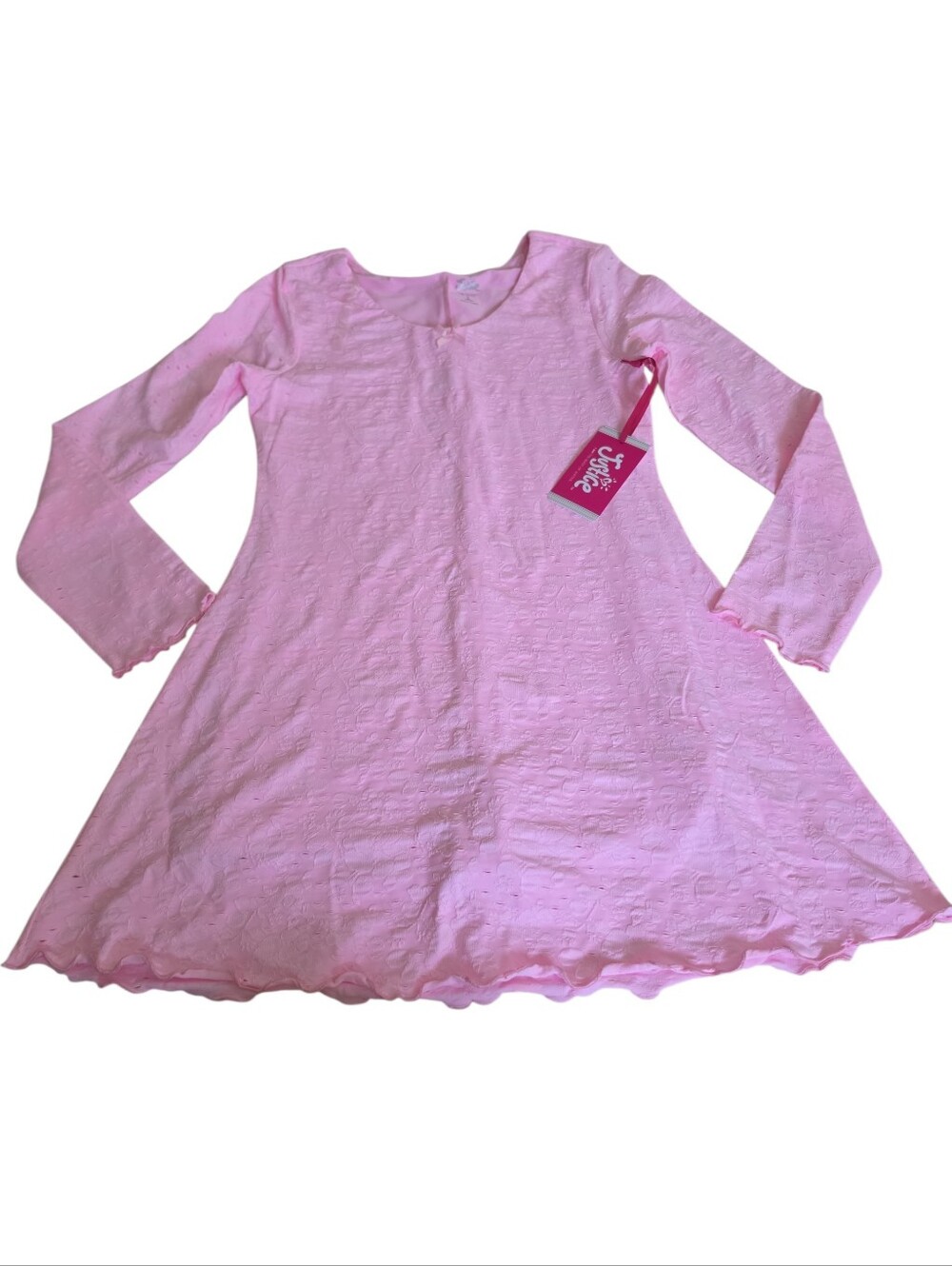 Pink Long-Sleeve Swing Dress for Girls - Justice Size 12/14